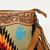 American Darling Cross Body Hand Tooled Saddle Blanket Genuine Leather Western Women Bag Handbag Purse | Crossbody for Cute