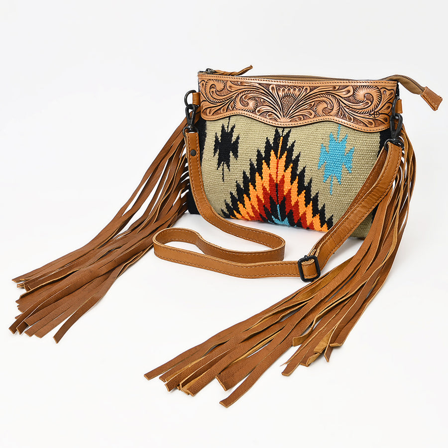 American Darling Cross Body Hand Tooled Saddle Blanket Genuine Leather Western Women Bag Handbag Purse | Crossbody - Uhorse