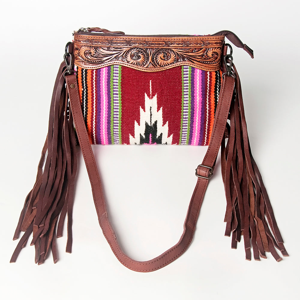 American Darling Cross Body Hand Tooled Saddle Blanket Genuine Leather Western Women Bag Handbag Purse | Crossbody for Cute