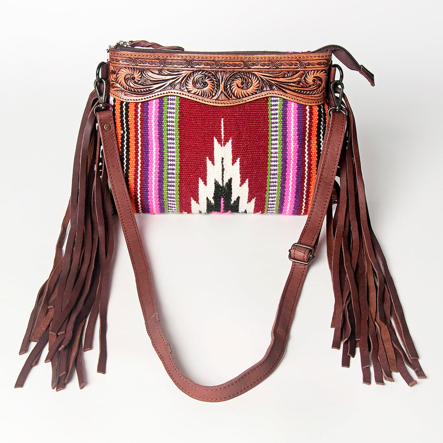 American Darling Cross Body Hand Tooled Saddle Blanket Genuine Leather Western Women Bag Handbag Purse | Crossbody for Cute
