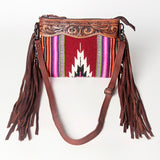 American Darling Cross Body Hand Tooled Saddle Blanket Genuine Leather Western Women Bag Handbag Purse | Crossbody for Cute