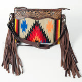 American Darling Cross Body Hand Tooled Saddle Blanket Genuine Leather Western Women Bag Handbag Purse | Crossbody for Cute
