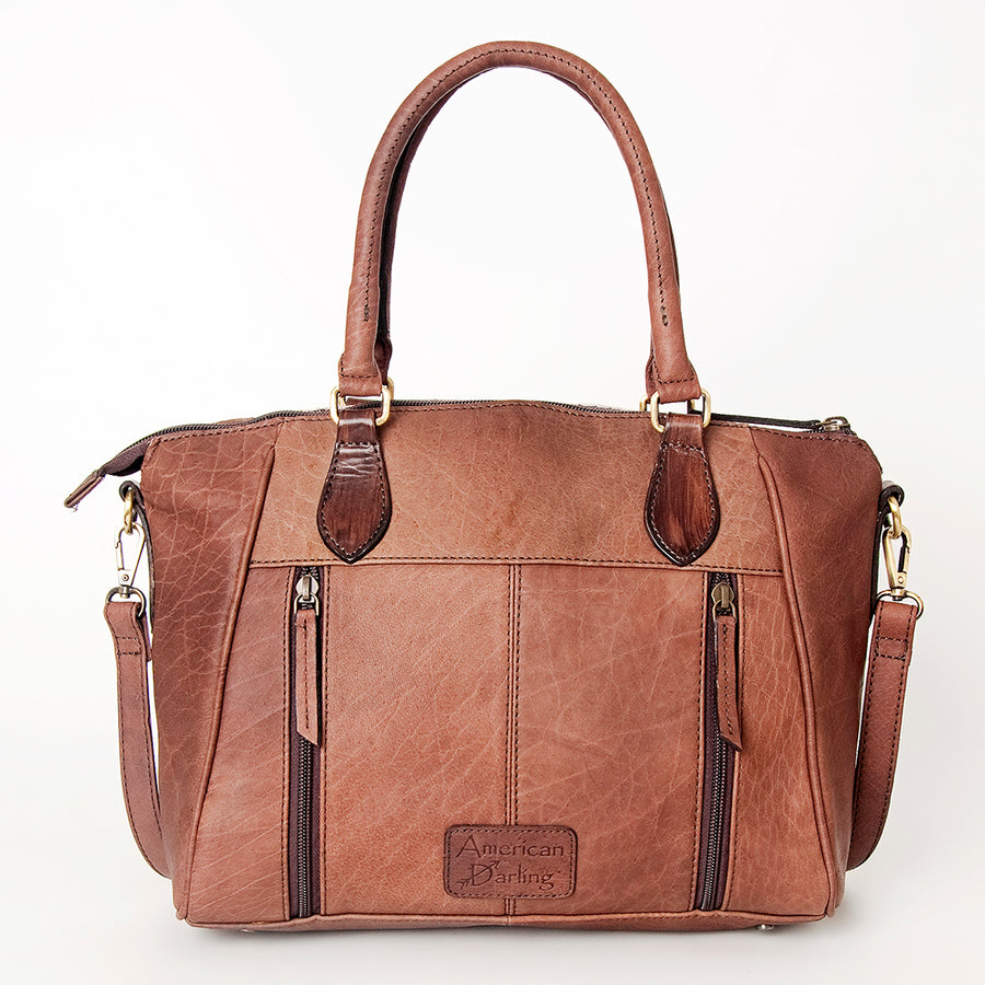 American Darling Tote Hand Tooled Hair on Genuine Leather Western Women Bag Handbag Purse | Travel Bags College Casual