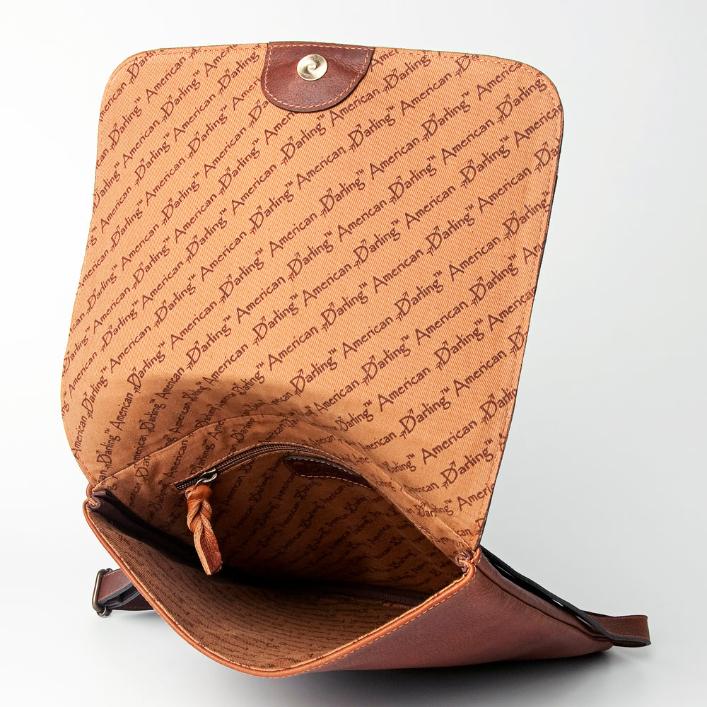 American Darling Messenger Full Grain Genuine Leather Western Women Bag Handbag Purse | Crossbody for Cute