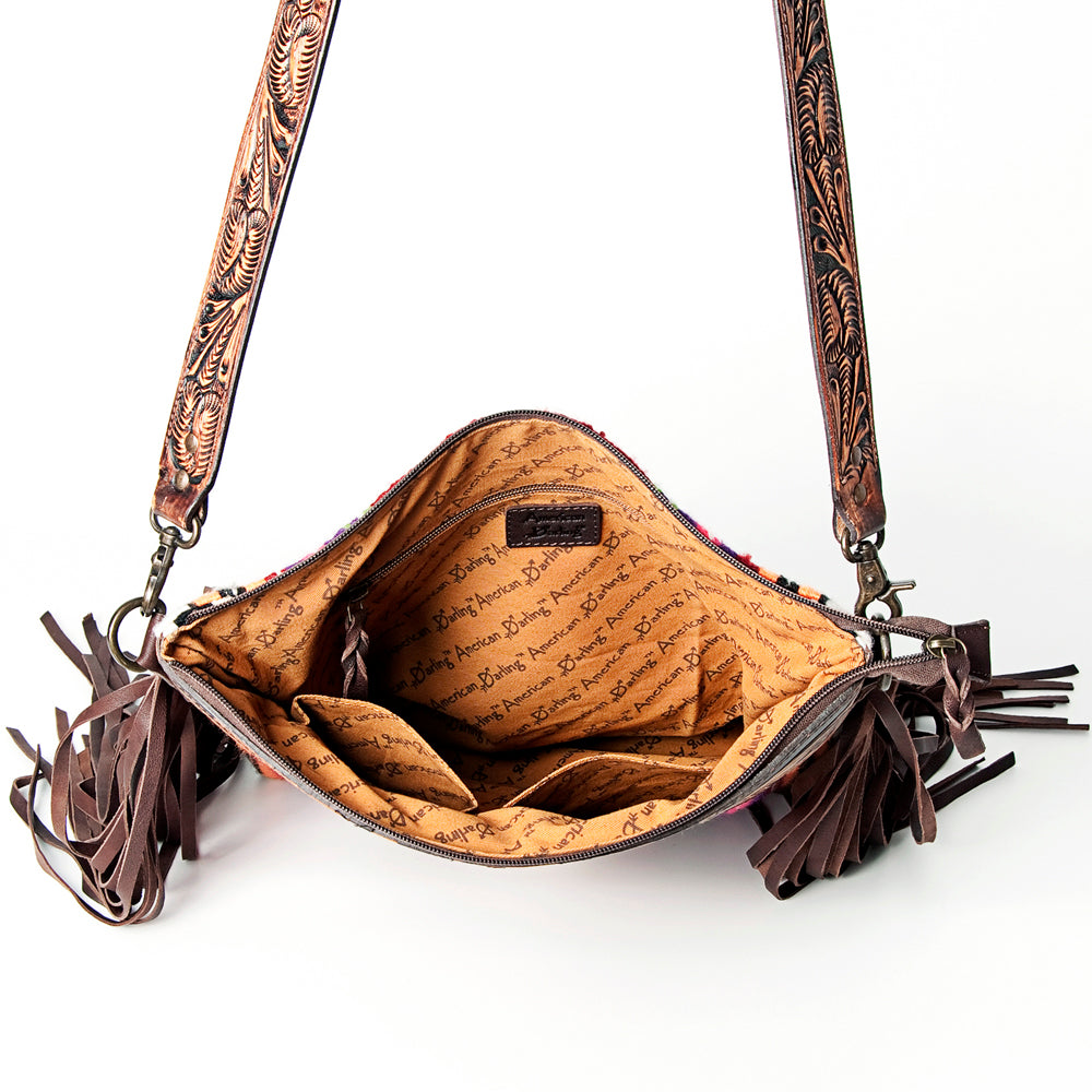 American Darling Signature Crossbody Hand Tooled Saddle Blanket Genuine Leather Women Bag Western Handbag Purse