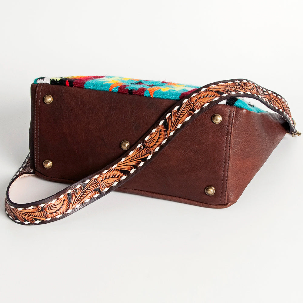 American Darling Large Crossbody Hand Tooled Saddle Blanket Genuine Leather Western Women Bag Handbag Purse | for Cute