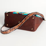 American Darling Large Crossbody Hand Tooled Saddle Blanket Genuine Leather Western Women Bag Handbag Purse | for Cute