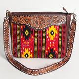American Darling Large Crossbody Hand Tooled Saddle Blanket Genuine Leather Western Women Bag Handbag Purse | for Cute