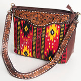 American Darling Large Crossbody Hand Tooled Saddle Blanket Genuine Leather Western Women Bag Handbag Purse | for Cute