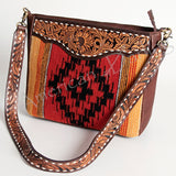 American Darling Large Crossbody Hand Tooled Saddle Blanket Genuine Leather Western Women Bag Handbag Purse | for Cute