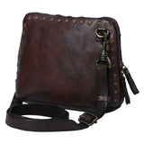 Spaghetti Western Swc199Brn Coin Purse Vintage Handmade Drum Dyed Genuine European Cowhide Leather Women Bag Western Handbag Purse