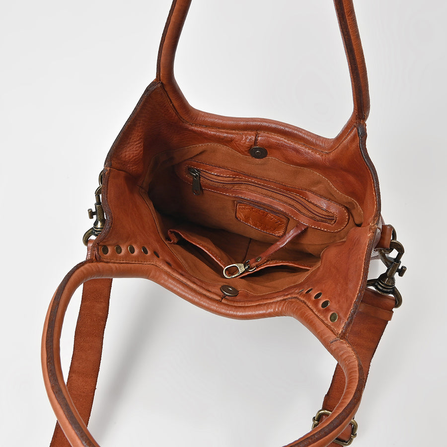 Spaghetti Western Swc178Cg Tote Vintage Handmade Drum Dyed Genuine European Cowhide Leather Women Bag Western Handbag Purse