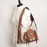 American Darling Hobo Hand Tooled Hair On Genuine Leather Western Women Bag | Handbag Purse Bags for Cute