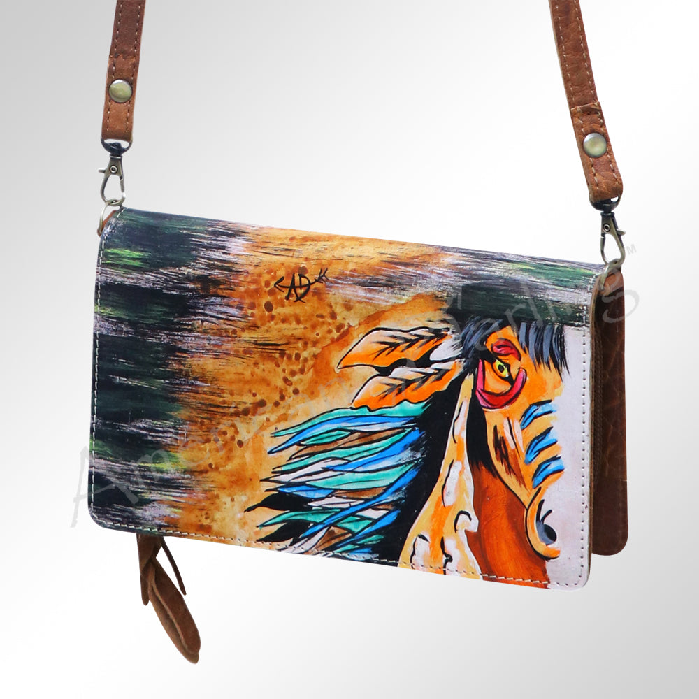 American Darling Wallet Hand Tooled Genuine Leather Western Women Bag | Handbag Purse Wristlet Travel Clutch