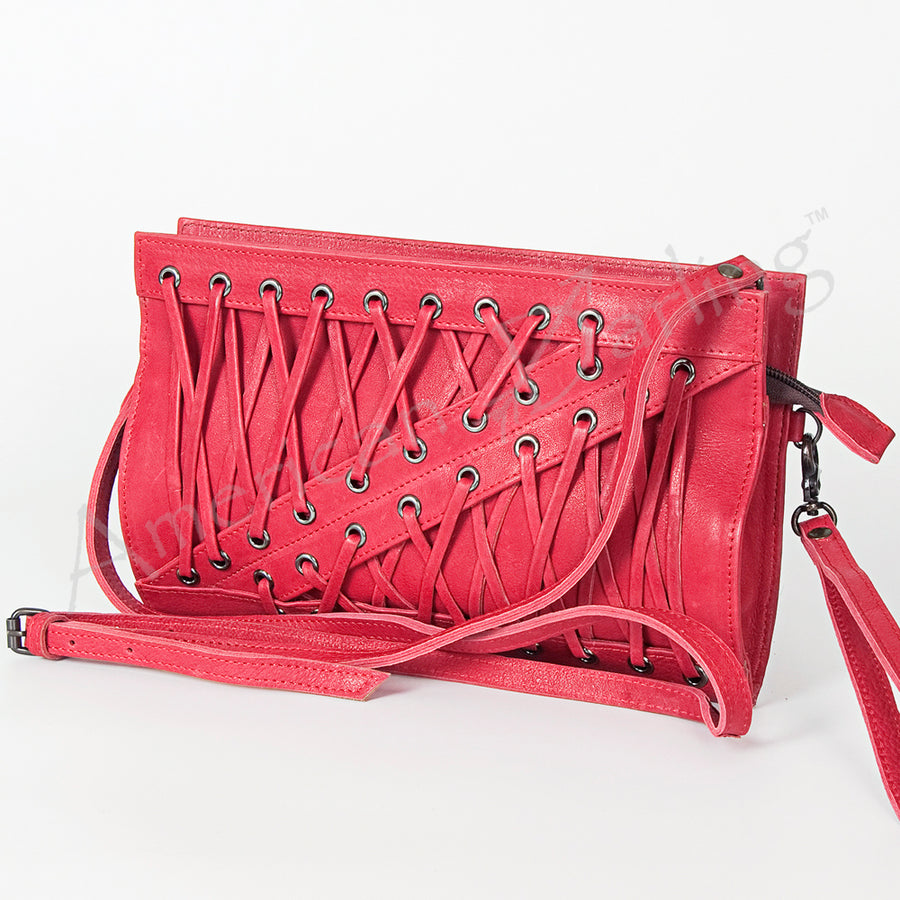 American Darling Handcrafted Lace-Up Western Leather Wallet Bag - Uhorse