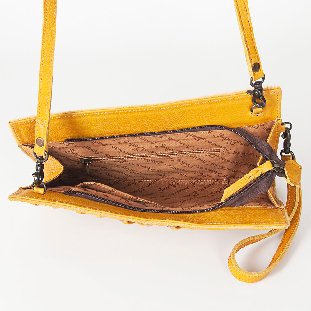American Darling Cross Body Hair On Full Grain Genuine Leather Western Women Bag Handbag Purse |