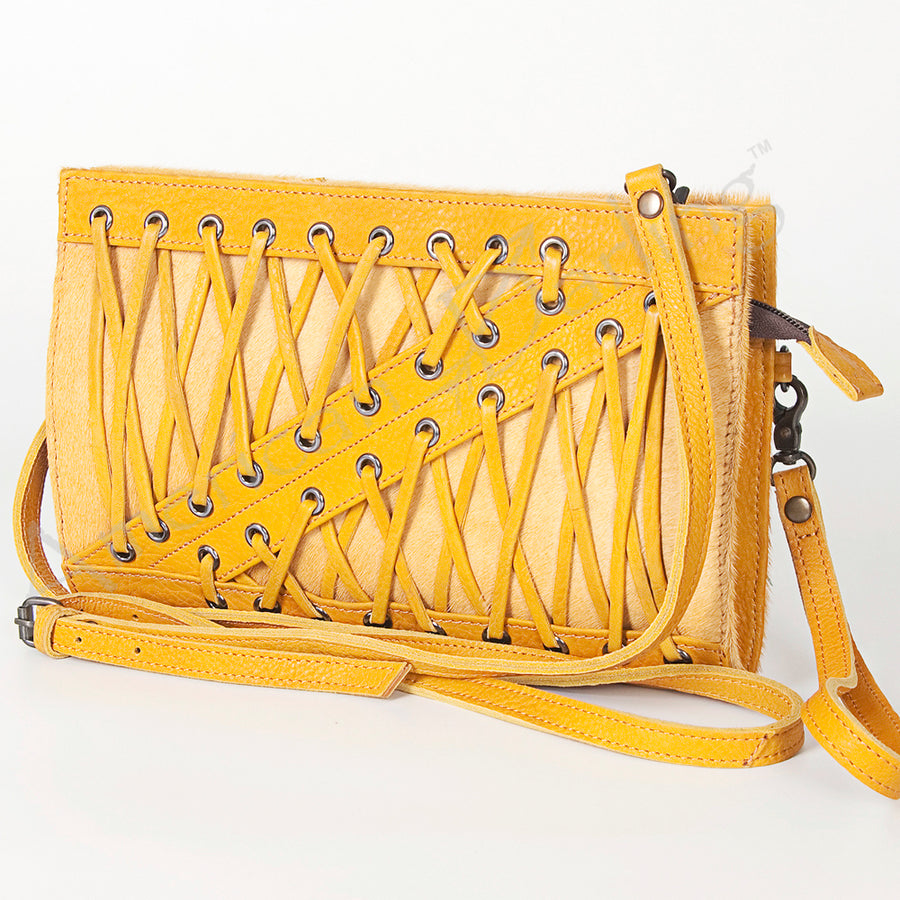 American Darling Handcrafted Lace-Up Western Leather Wallet Bag - Uhorse