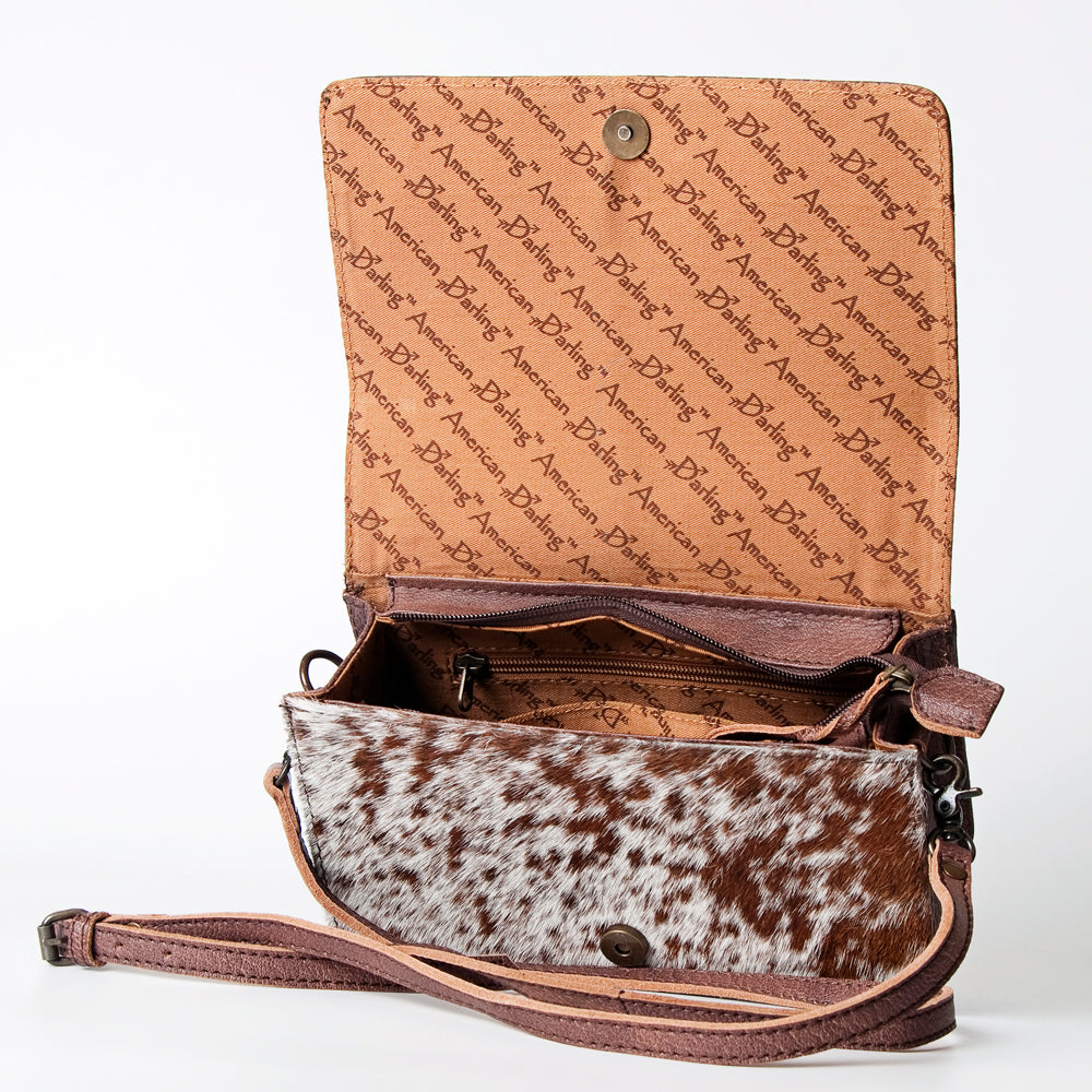 American Darling Cross Body Hair on Genuine Leather Western Women Bag Handbag Purse |
