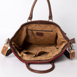 American Darling ADBGA206A Briefcase Hand Tooled Saddle Blanket Genuine Leather Women Bag Western Handbag Purse