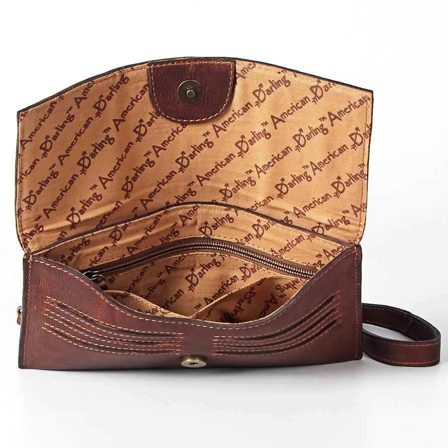 American Darling Wristlet Genuine Leather women bag western handbag purse
