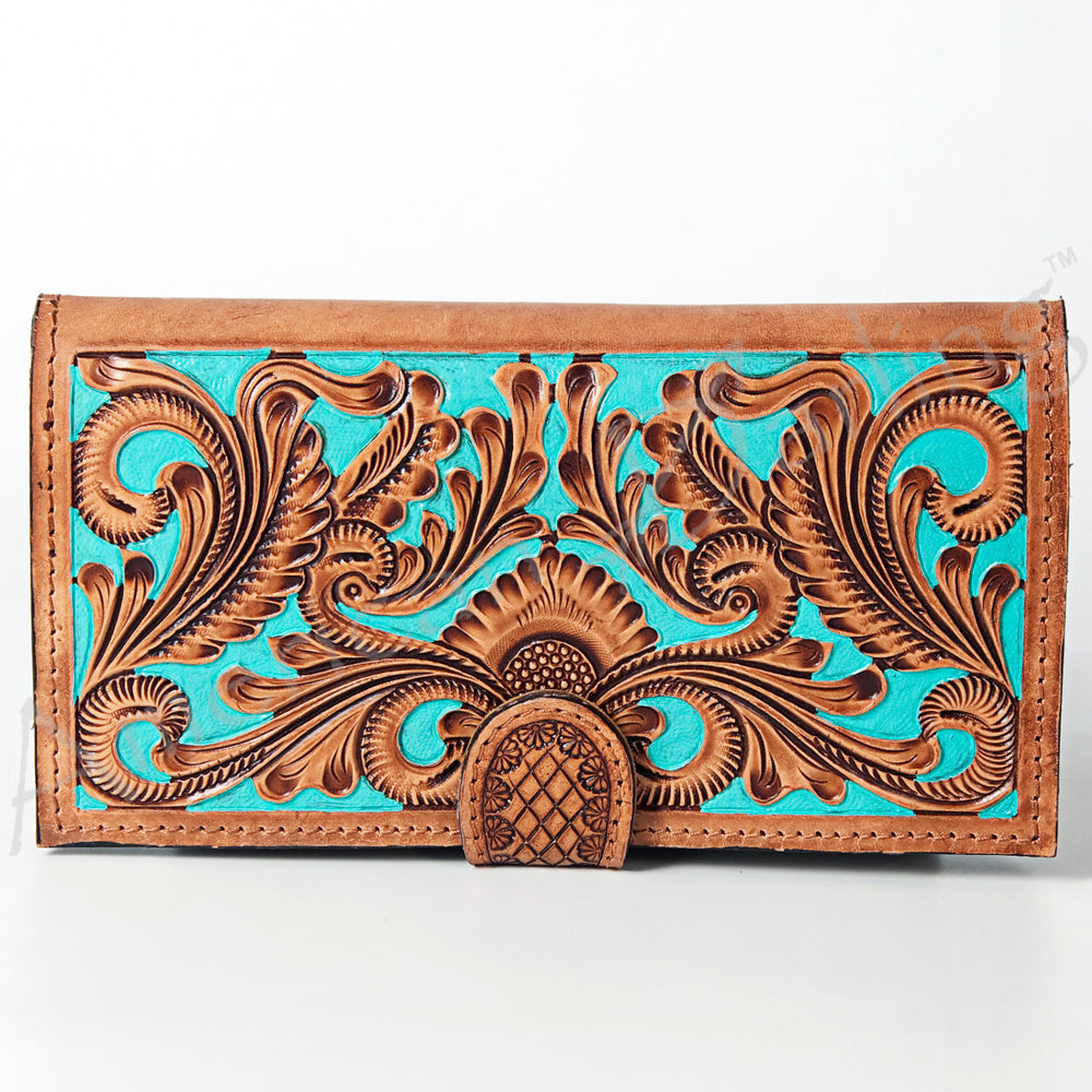 American Darling Wallet Hand Tooled Genuine Leather Western Women Bag | Handbag Purse Wristlet Travel Clutch
