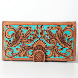 American Darling Wallet Hand Tooled Genuine Leather Western Women Bag | Handbag Purse Wristlet Travel Clutch
