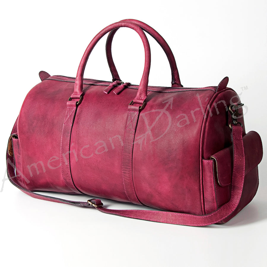 American Darling Duffel Full Grain Genuine Leather Western Women Bag | Handbag Duffel Weekend Travel Bags - Uhorse