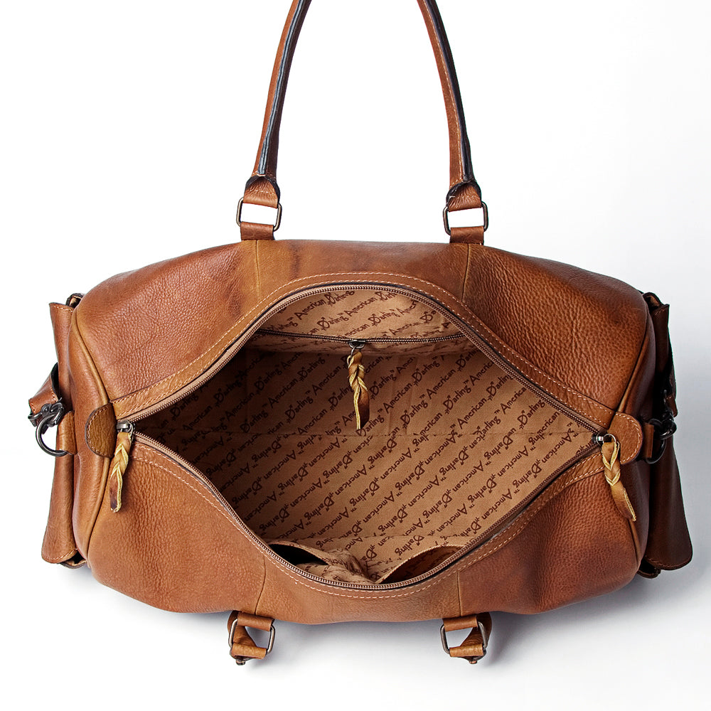 American Darling Duffel Full Grain Genuine Leather Western Women Bag | Handbag Duffle Weekend Travel Bags