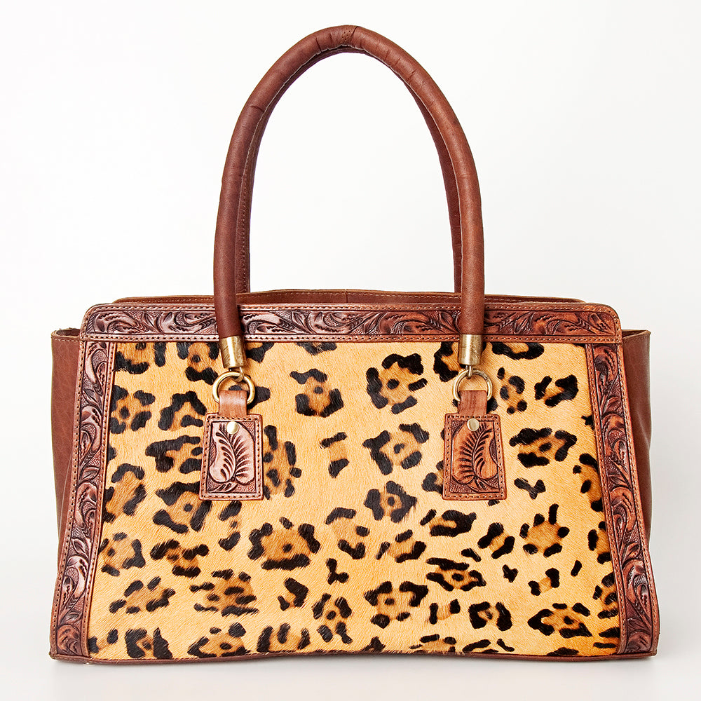 American Darling Tote Hand Tooled Hair on Genuine Leather Western Women Bag Handbag Purse | Travel Bags College Casual