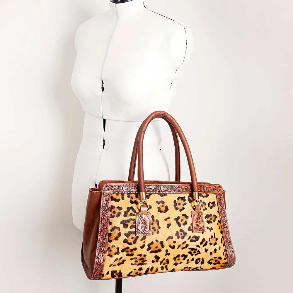 American Darling Tote Hand Tooled Hair on Genuine Leather Western Women Bag Handbag Purse | Travel Bags College Casual