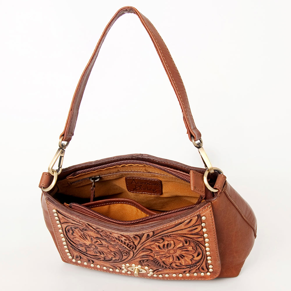 American Darling Hobo Hand Tooled Hair On Genuine Leather Western Women Bag | Handbag Purse Bags for Cute