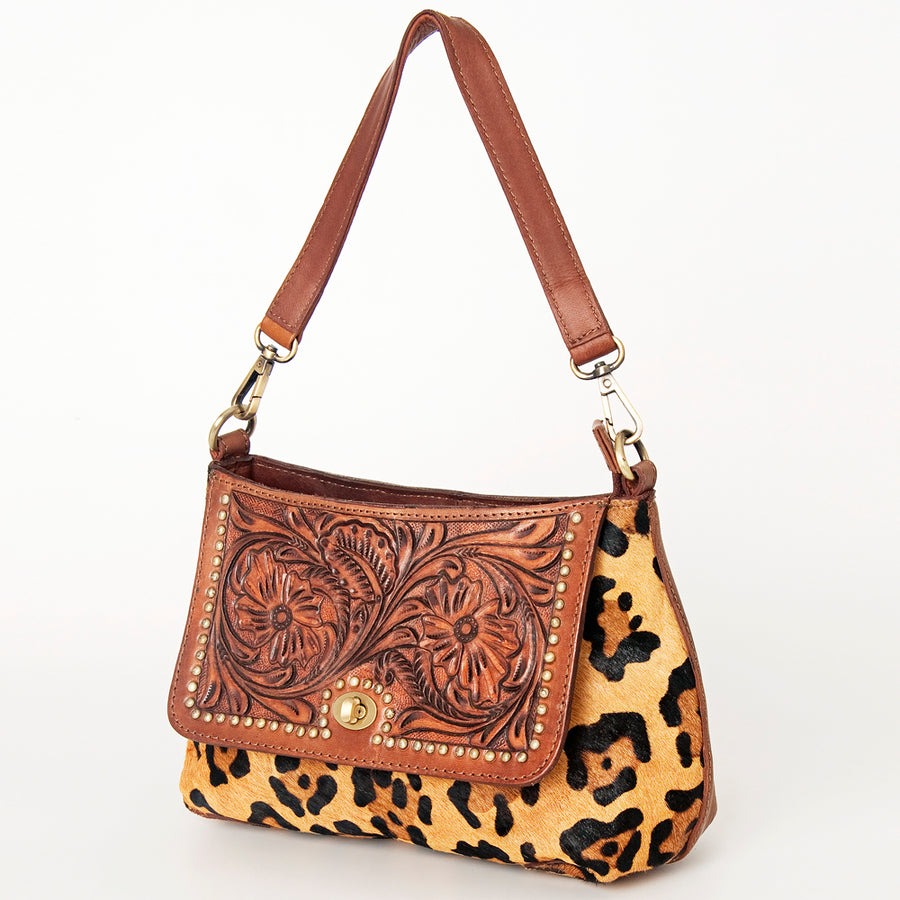 American Darling Western Hand-Tooled Floral Hobo Bag - Handcrafted Cowhide Leather Purse - Uhorse