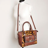 American Darling Tote Hand Tooled Hair on Genuine Leather Western Women Bag Handbag Purse | Travel Bags College Casual