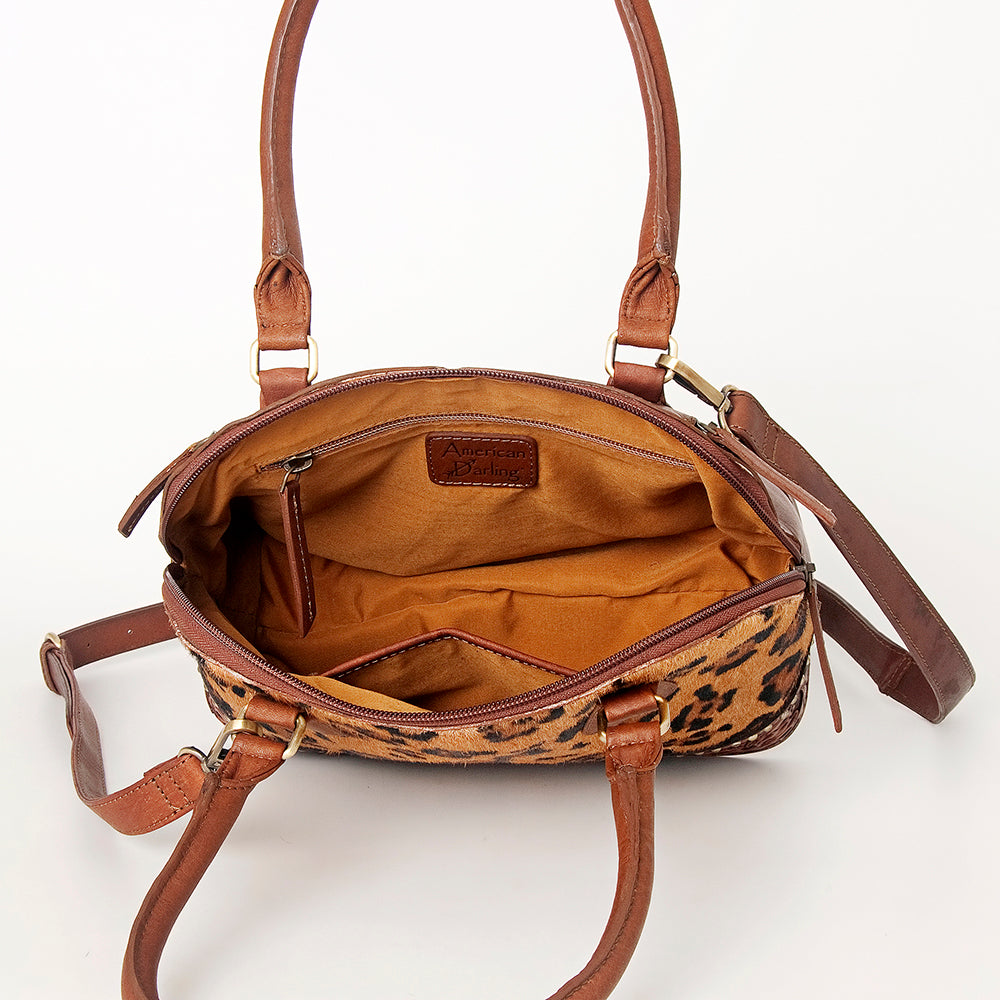 American Darling Tote Hand Tooled Hair on Genuine Leather Western Women Bag Handbag Purse | Travel Bags College Casual