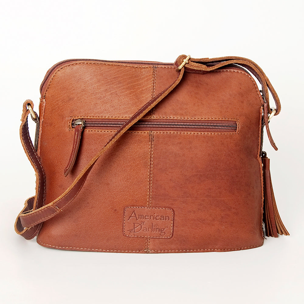 American Darling Cross Body Hand Tooled Hair on-Genuine Leather Western Women Bag Handbag Purse | Crossbody for Cute