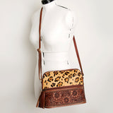 American Darling Cross Body Hand Tooled Hair on-Genuine Leather Western Women Bag Handbag Purse | Crossbody for Cute