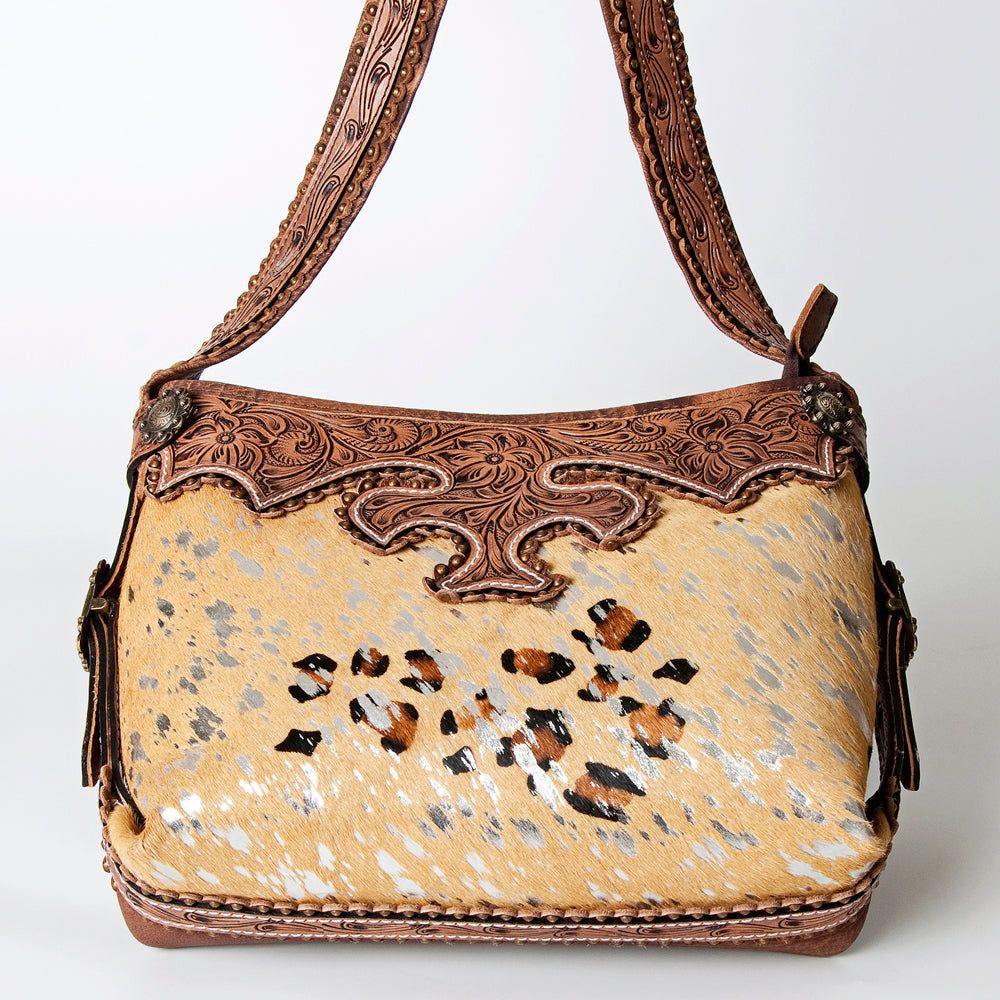 American Darling Hobo Hand Tooled Hair On Genuine Leather Western Women Bag | Handbag Purse Bags for Cute