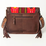 American Darling Cross Body Saddle Blanket Fabric Genuine Leather Western Women Bag Handbag Purse | Crossbody for Cute Travel