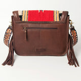 American Darling Cross Body Saddle Blanket Fabric Genuine Leather Western Women Bag Handbag Purse | Crossbody for Cute Travel