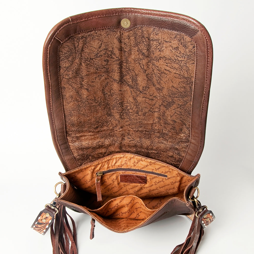 American Darling Cross Body Saddle Blanket Fabric Genuine Leather Western Women Bag Handbag Purse | Crossbody for Cute Travel