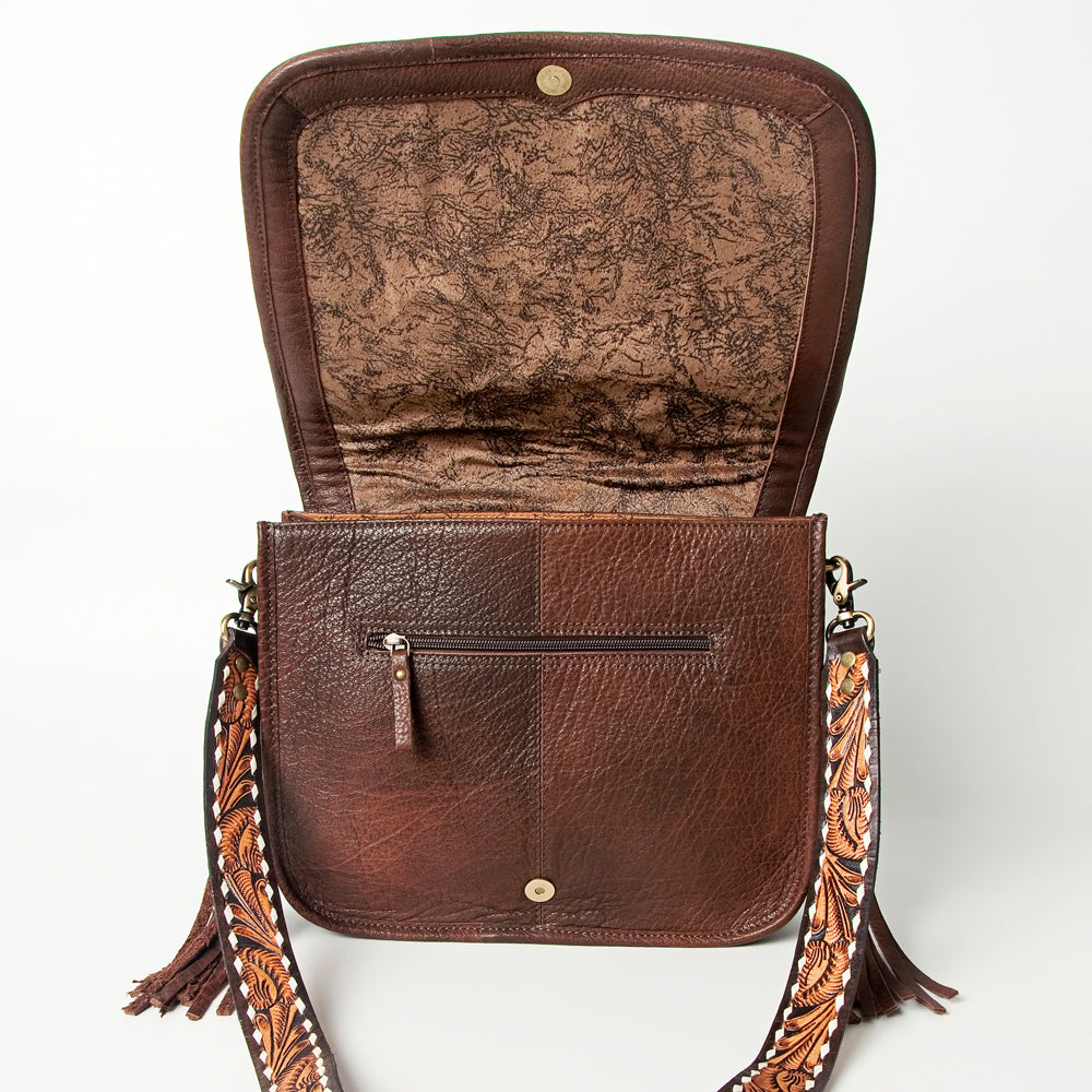 American Darling Cross Body Saddle Blanket Fabric Genuine Leather Western Women Bag Handbag Purse | Crossbody for Cute Travel