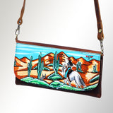 American Darling Wallet Hair on Full Grain Genuine Leather Western Women Bag | Handbag Purse Travel Clutch