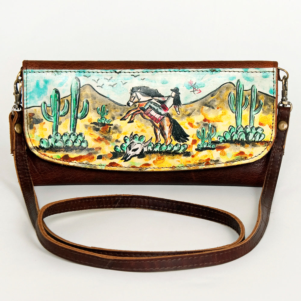 American Darling Wallet Hair on Full Grain Genuine Leather Western Women Bag | Handbag Purse Travel Clutch