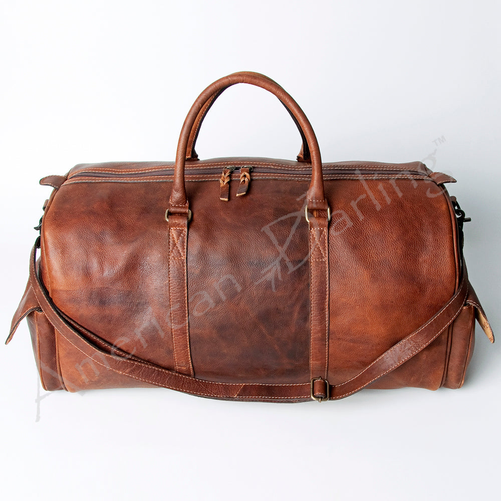 American Darling Duffel Full Grain Genuine Leather Western Women Bag | Handbag Duffle Weekend Travel Bags
