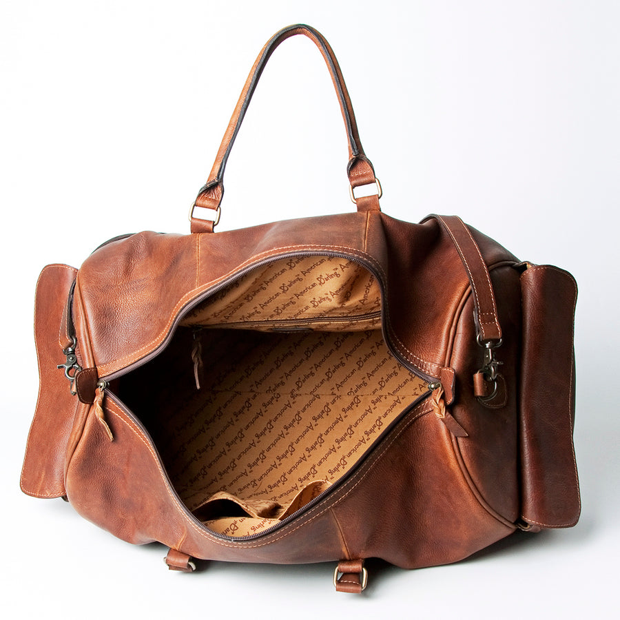 American Darling Duffel Full Grain Genuine Leather Western Women Bag | Handbag Duffle Weekend Travel Bags