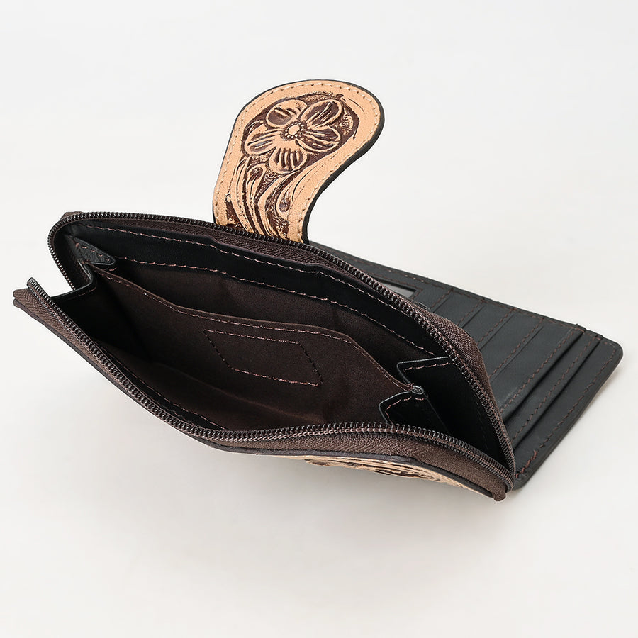 American Darling Wallet Hand Tooled Genuine Leather Women Bag Western Handbag Purse