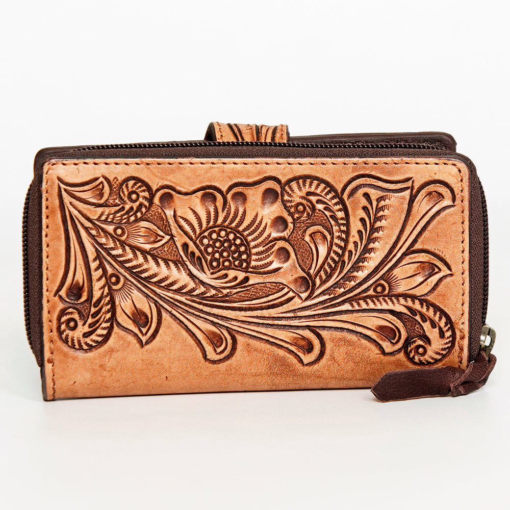 American Darling Wallet Hand Tooled Genuine Leather Women Bag Western Handbag Purse