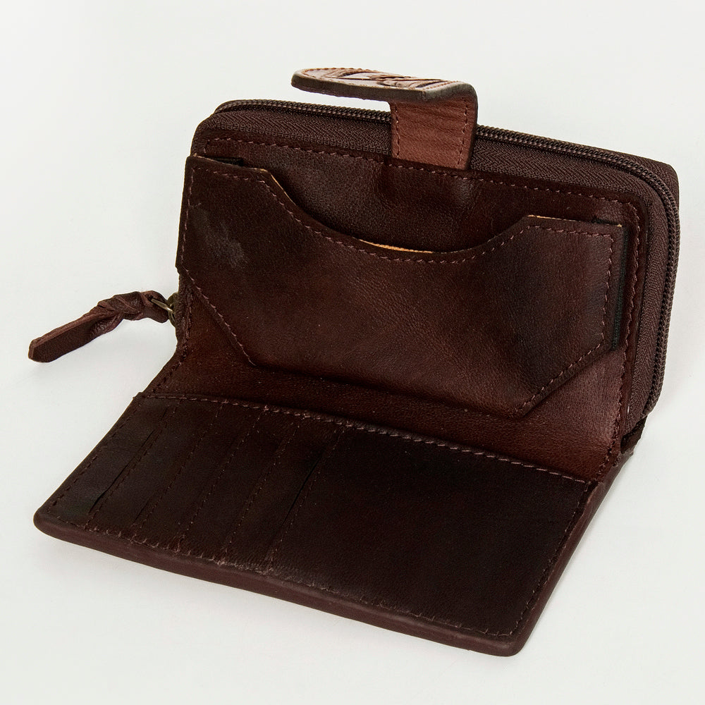 American Darling Wallet Hand Tooled Genuine Leather Women Bag Western Handbag Purse