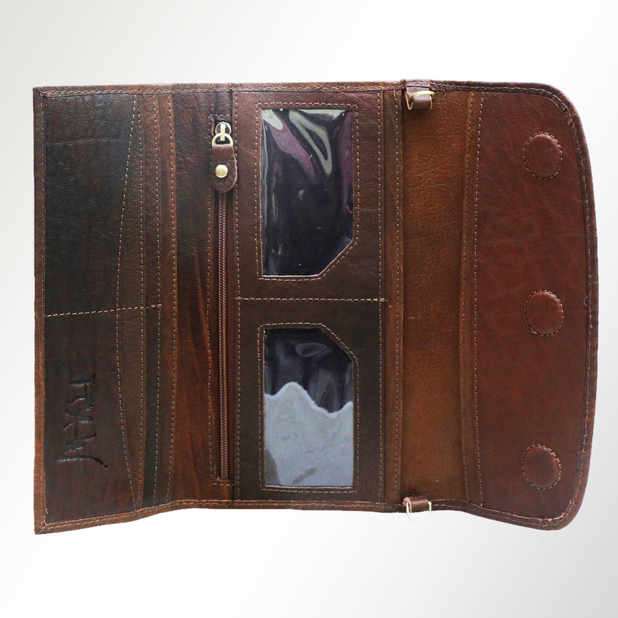 American Darling Small Cross body Bag, Genuine Vegetable Tanned Full Grain Leather, Western Organiser Purse, 4in X 8in X 1in