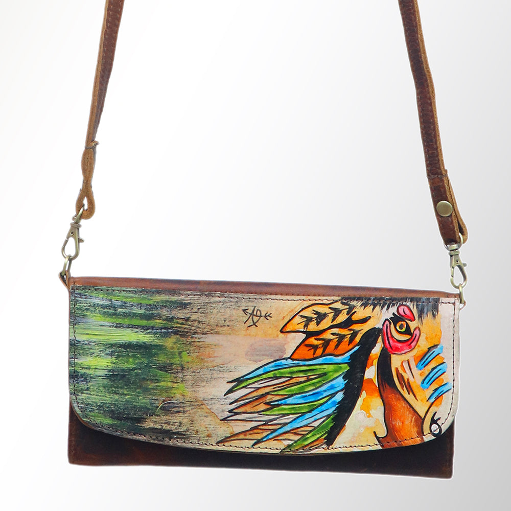 American Darling Wallet Hair on Full Grain Genuine Leather Western Women Bag | Handbag Purse Travel Clutch